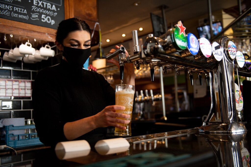 Pubs, bars and restaurants will be able to welcome customers inside venues again from May 17 (PA)