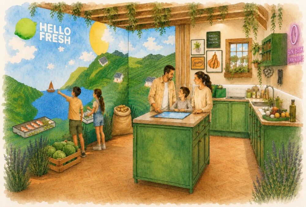 Hello Fresh mock up of The Curious Kitchen