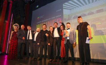 Store Design of the Year winners celebrating on stage at the Creative Retail Awards 2026 at The Clapham Grand